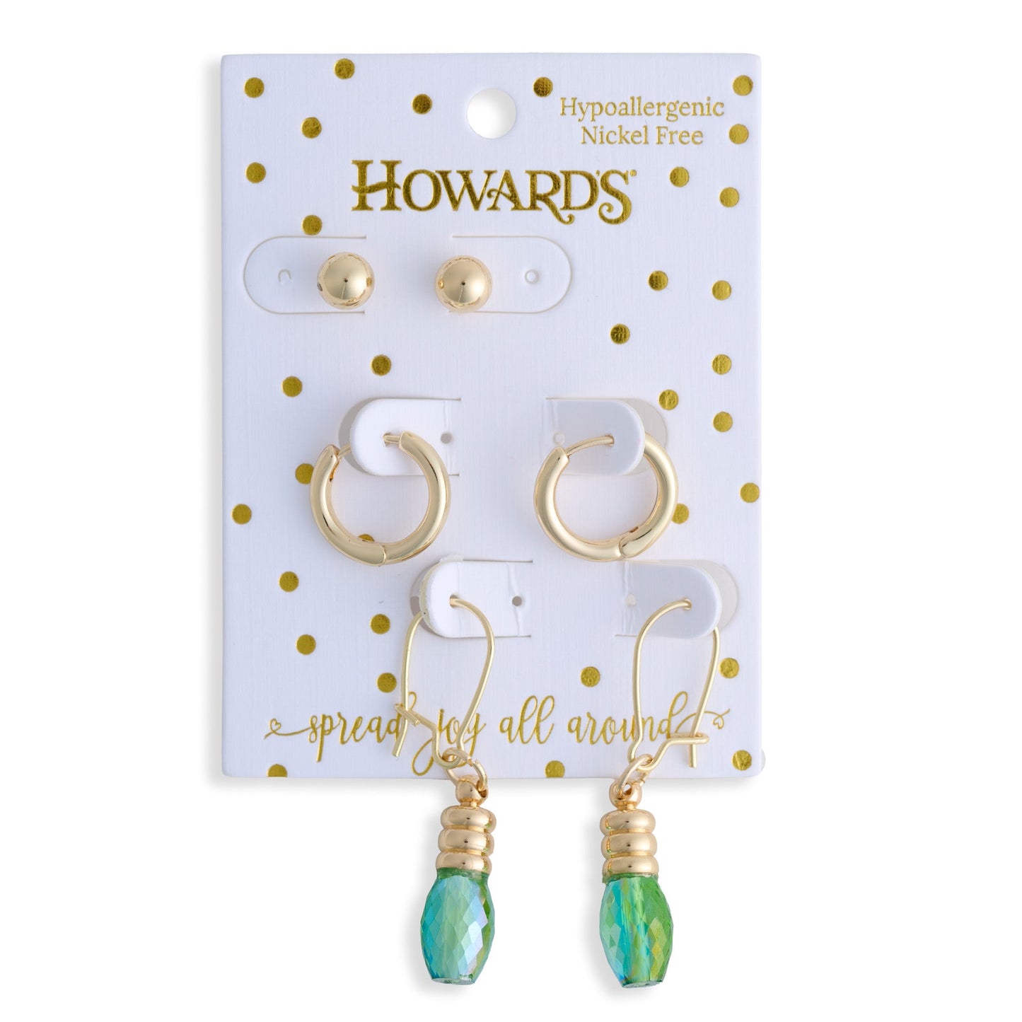 Holiday Christmas Lights Earring Trio