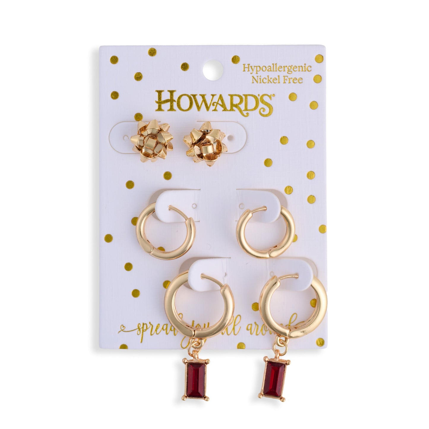Holiday Present Earring Trio