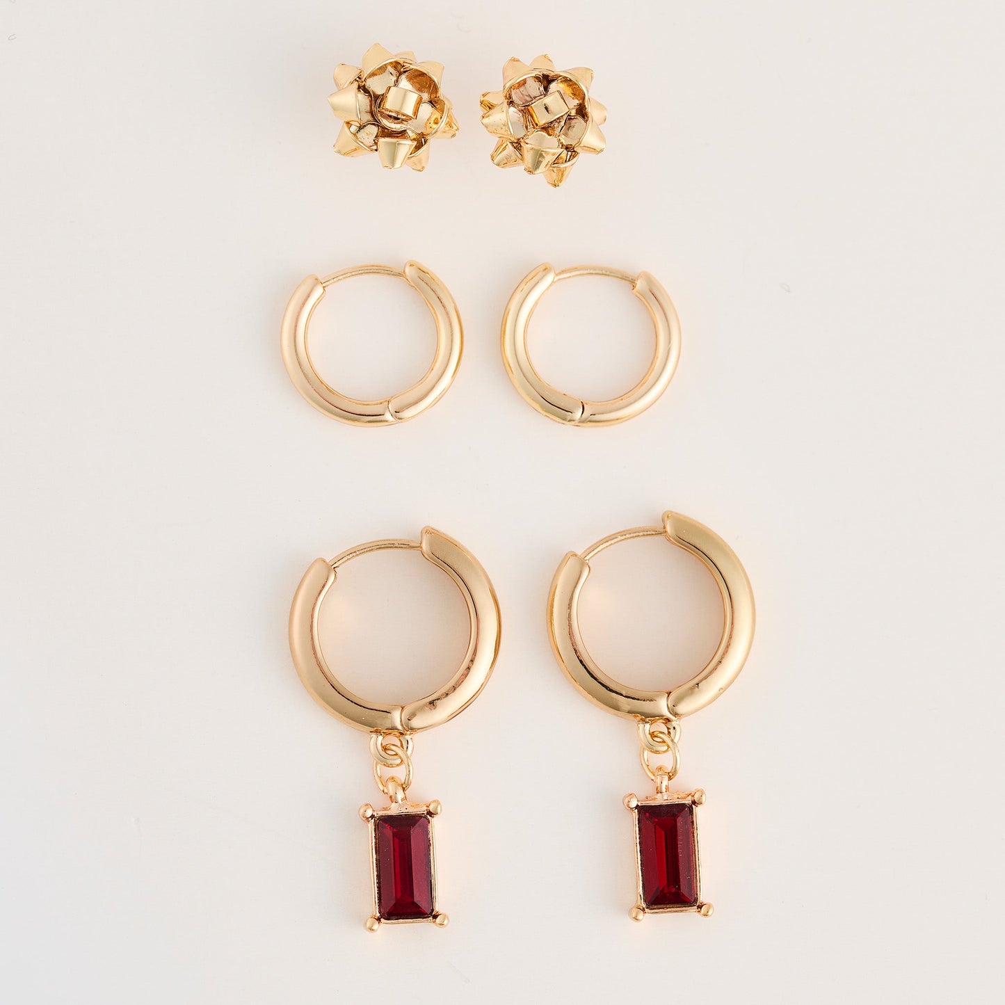 Holiday Present Earring Trio