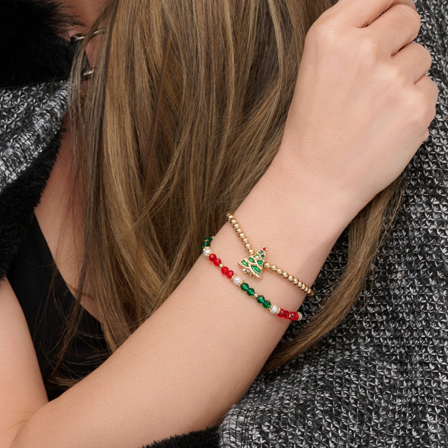 12 Piece Christmas Icon Stretch Bracelet Assortment