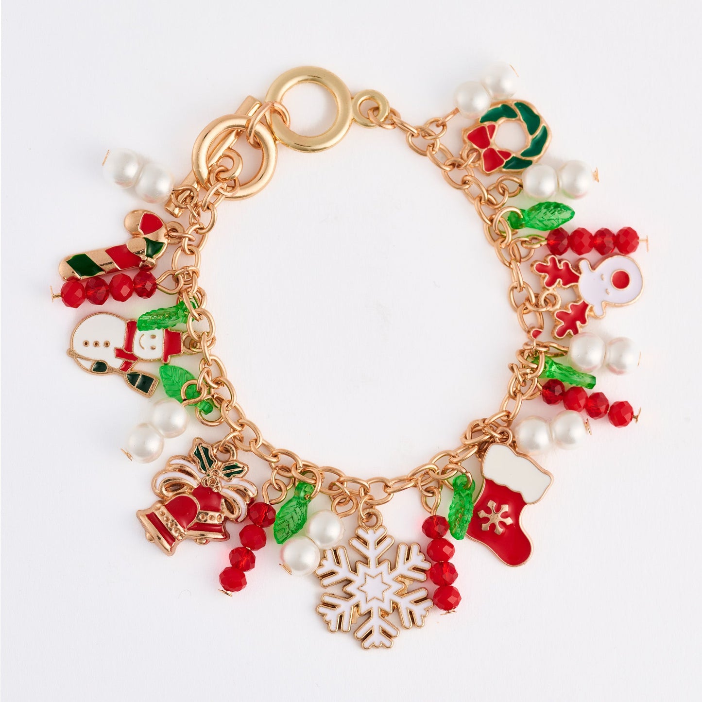 Holiday Multi Charm Toggle Bracelet