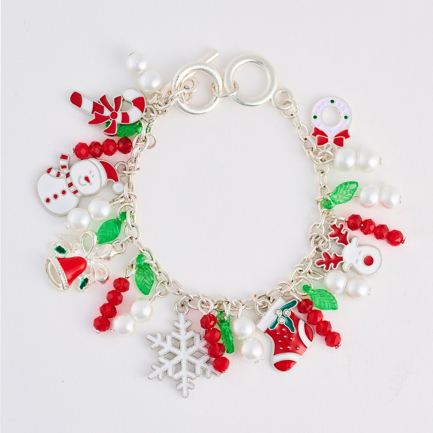 Holiday Multi Charm Toggle Bracelet