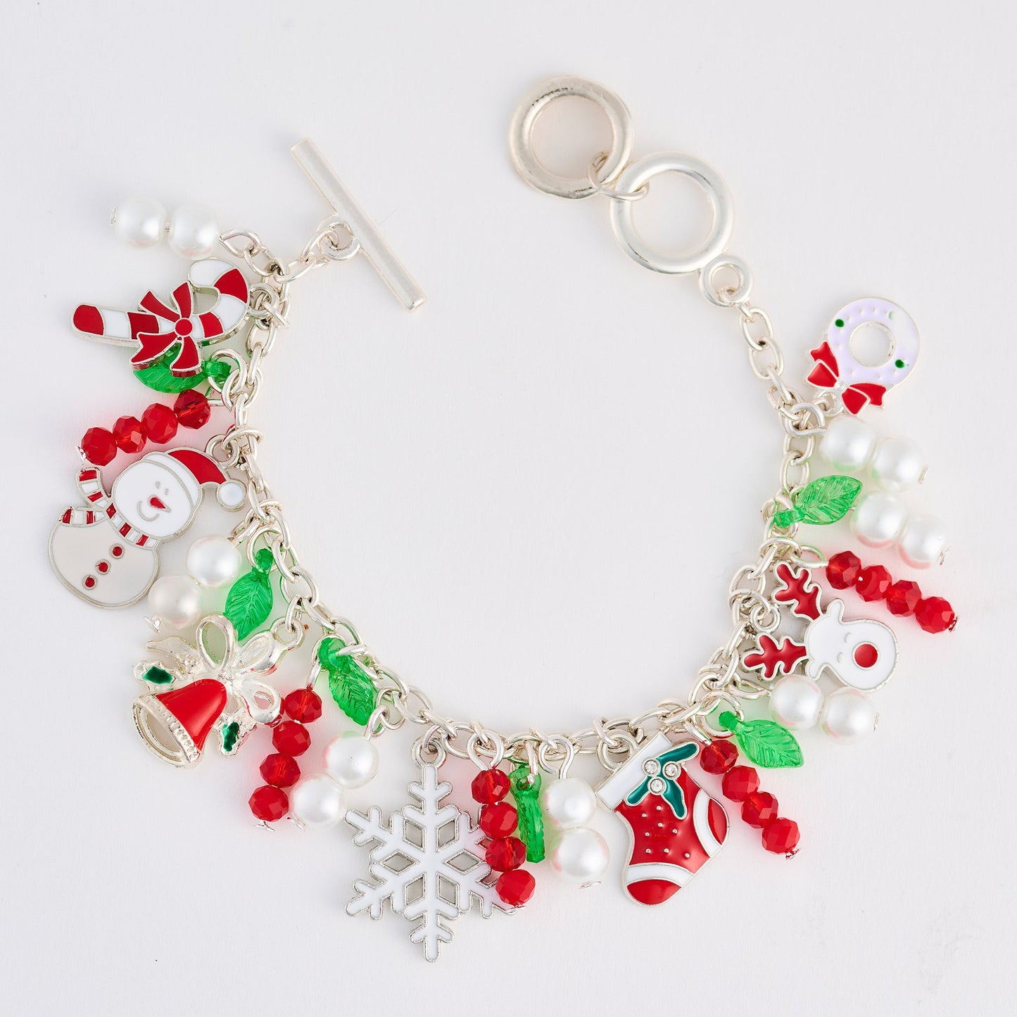 Holiday Multi Charm Toggle Bracelet