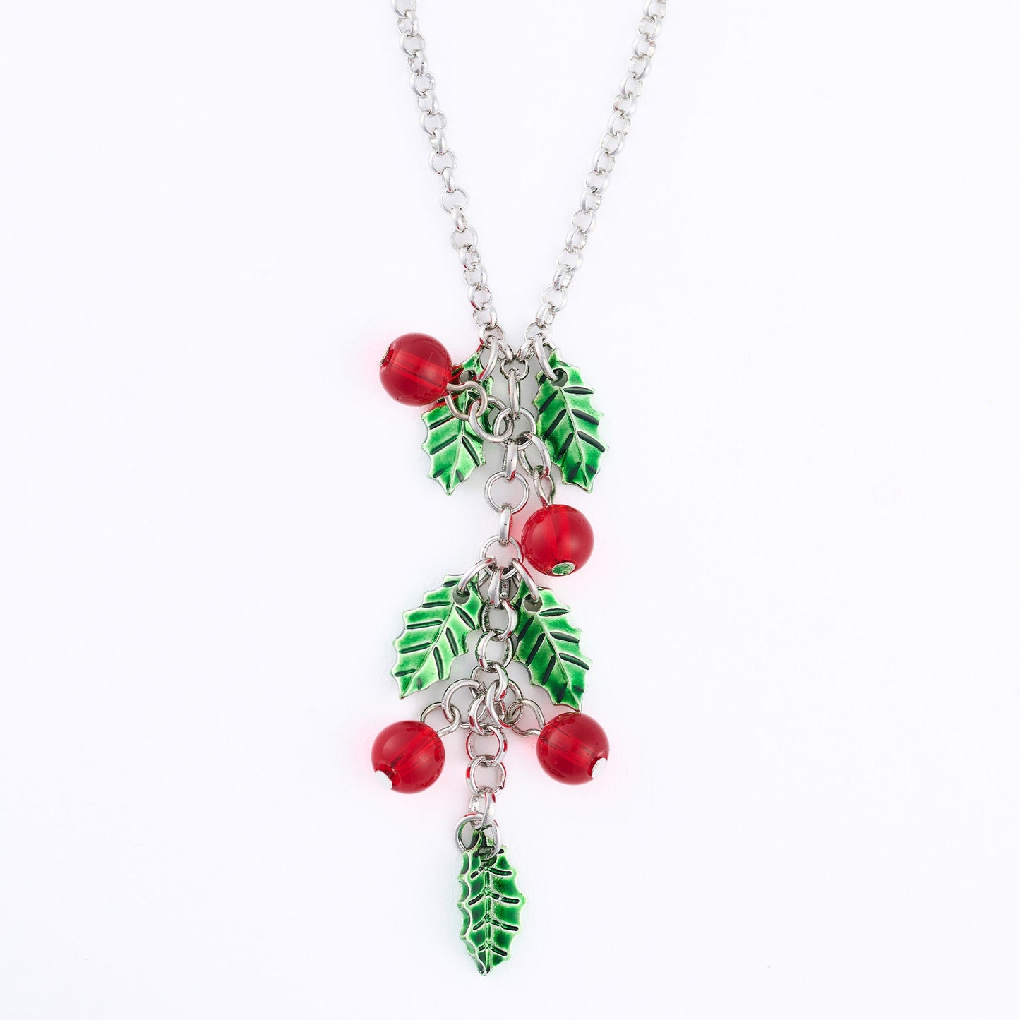 Holiday Poinsettia Pendant Necklace