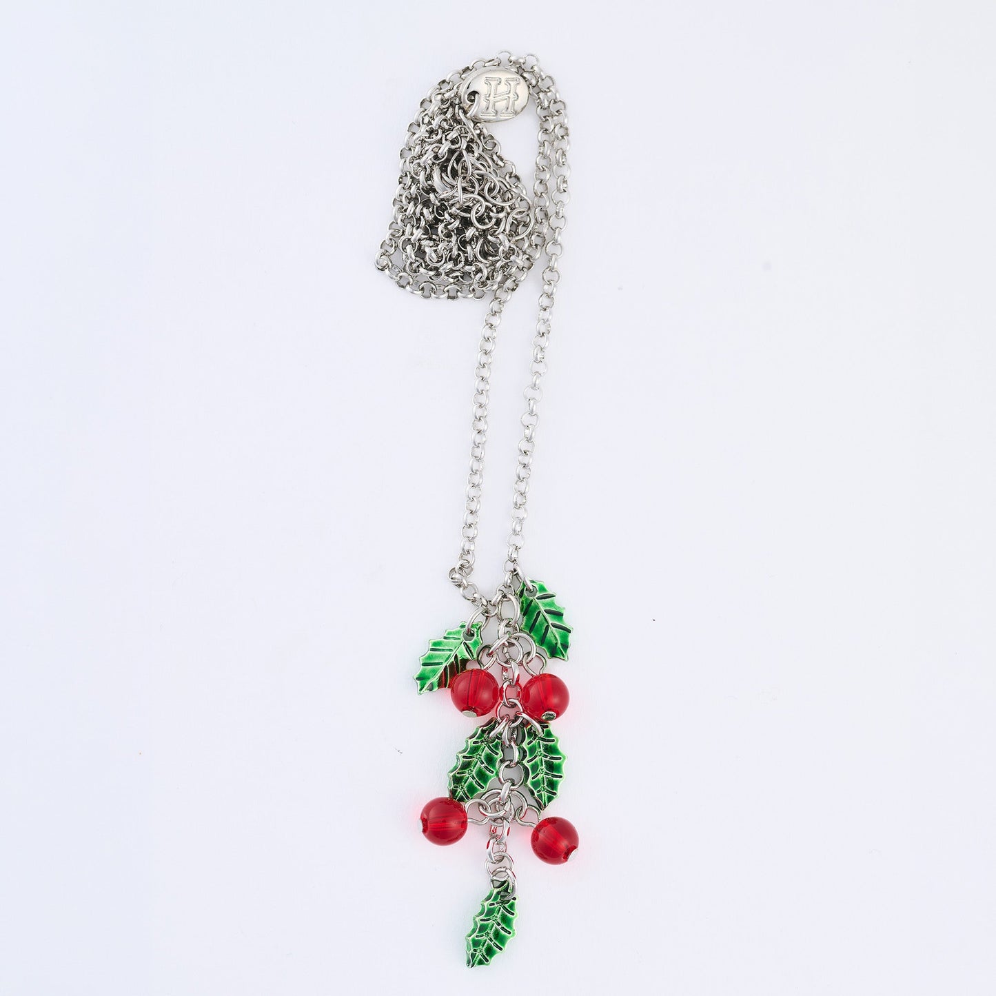 Holiday Poinsettia Pendant Necklace