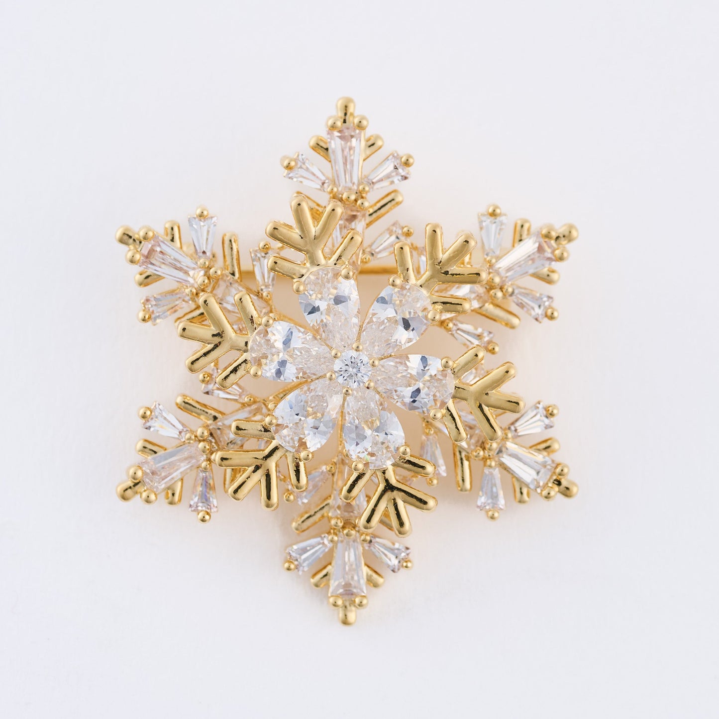 Holiday Spinning Snowflake Brooch