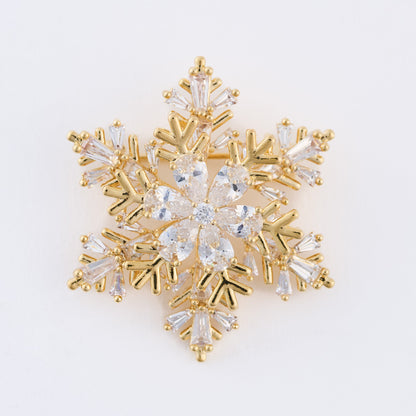 Holiday Spinning Snowflake Brooch