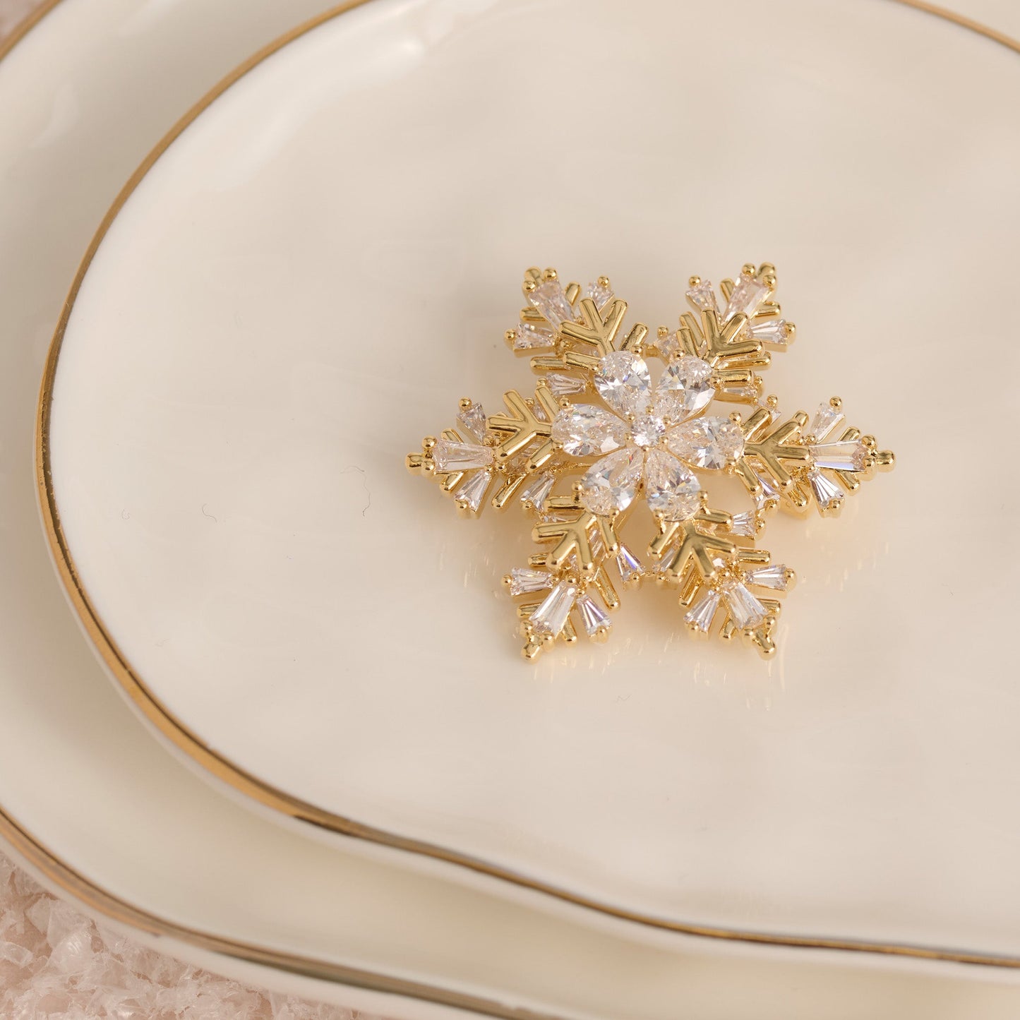 Holiday Spinning Snowflake Brooch