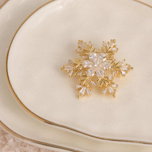Holiday Spinning Snowflake Brooch