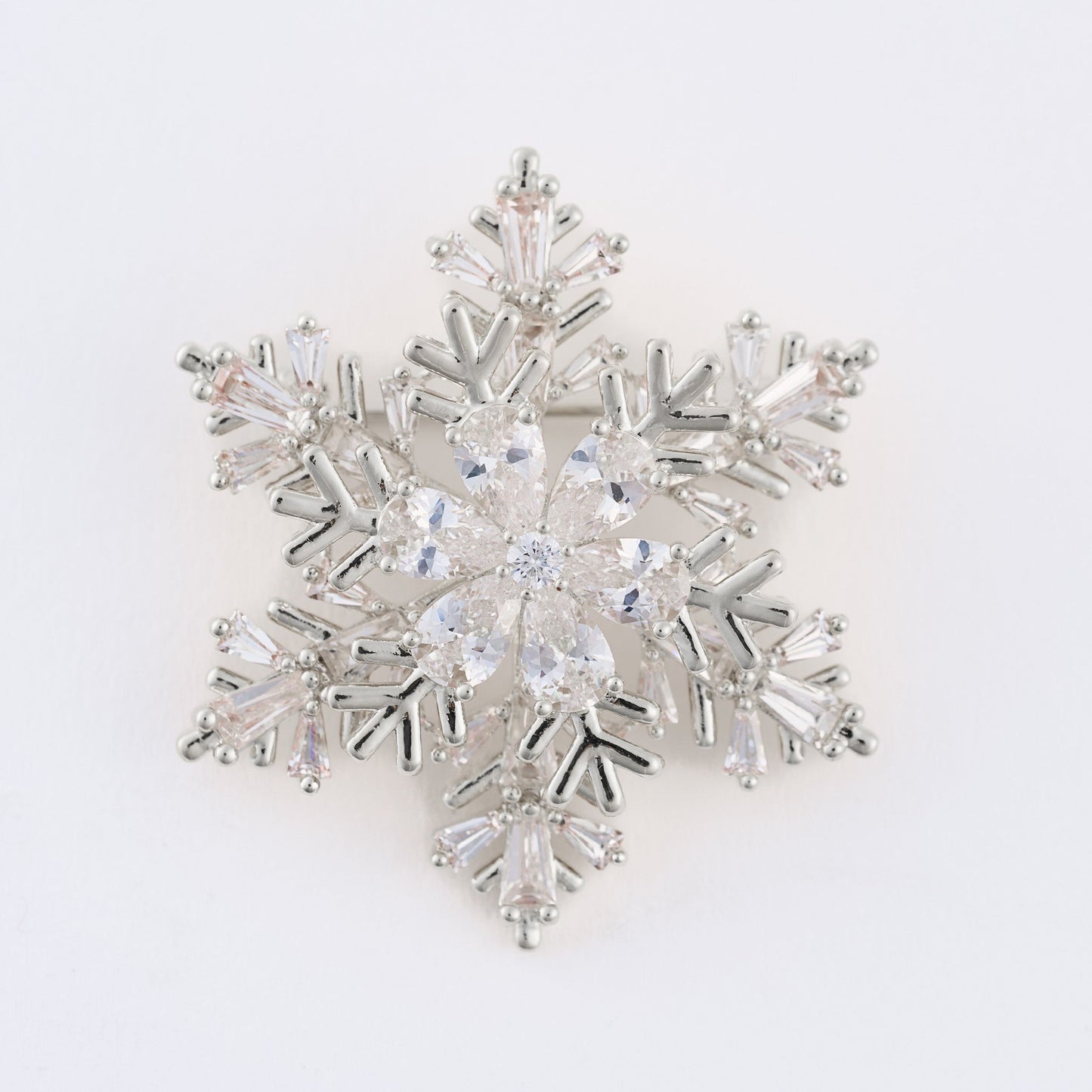 Holiday Spinning Snowflake Brooch
