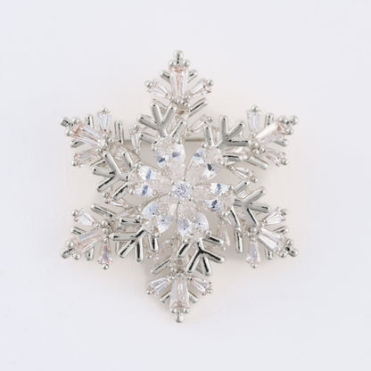 Holiday Spinning Snowflake Brooch