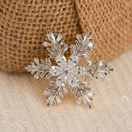 Holiday Spinning Snowflake Brooch