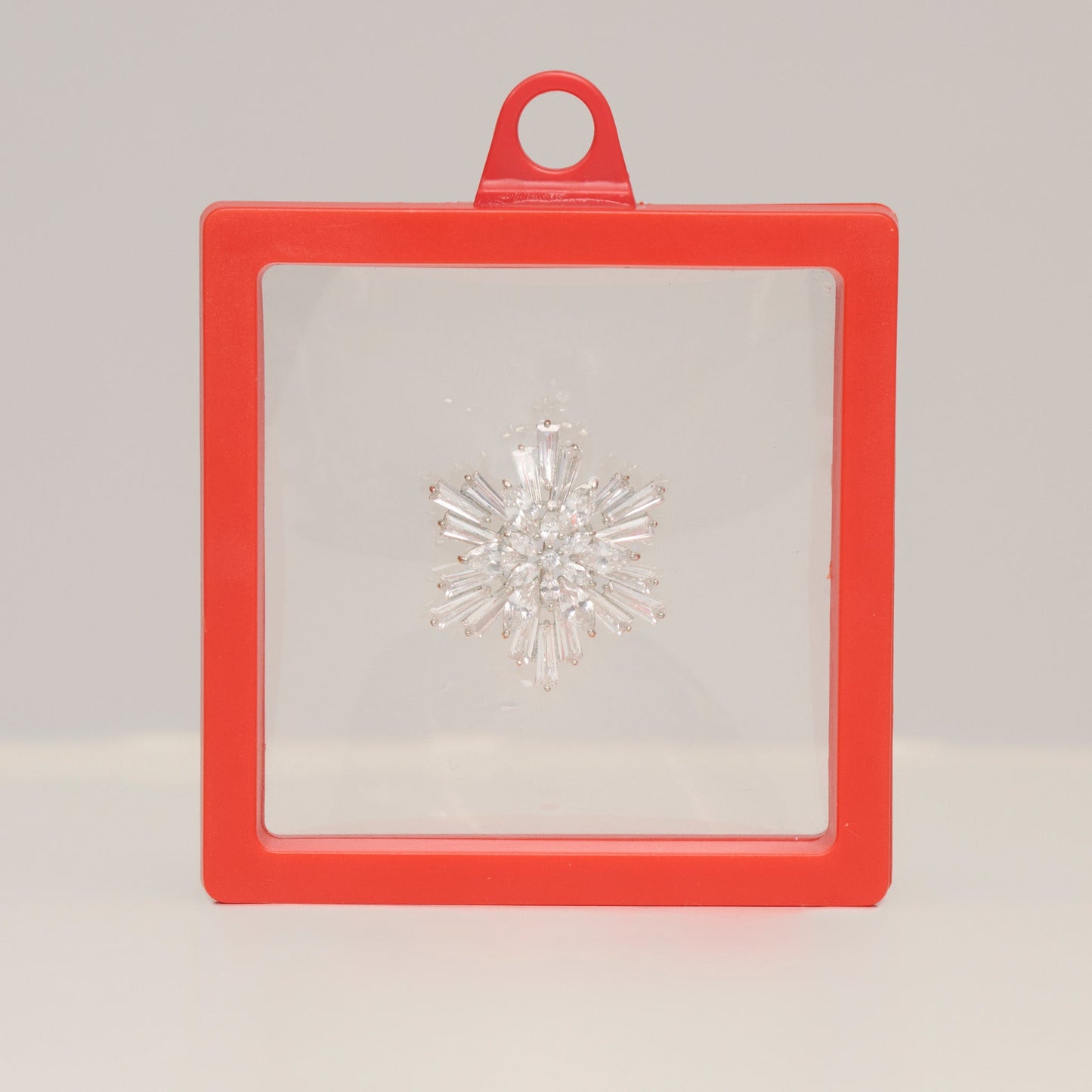 Holiday Baguette Snowflake Brooch