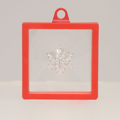 Holiday Baguette Snowflake Brooch