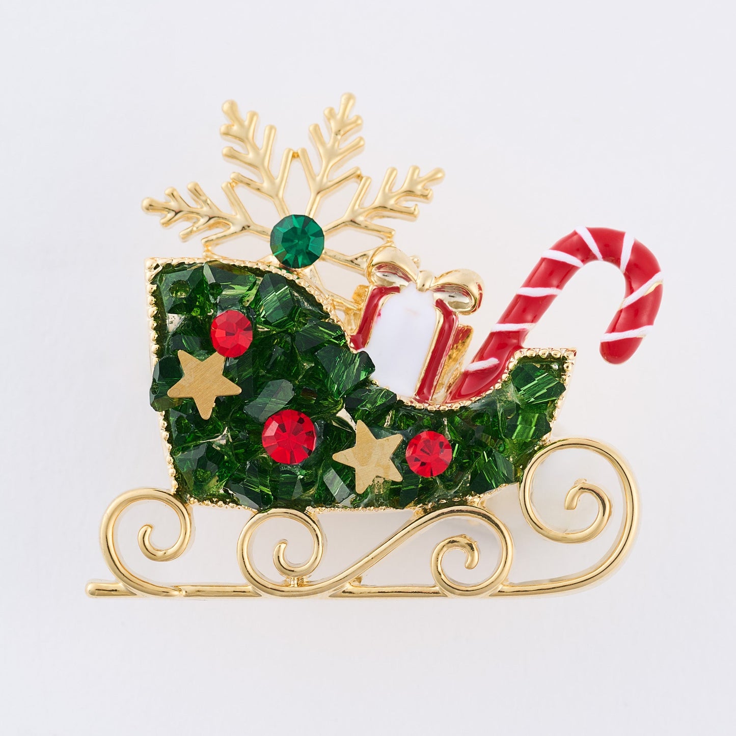 Holiday Sleigh Brooch