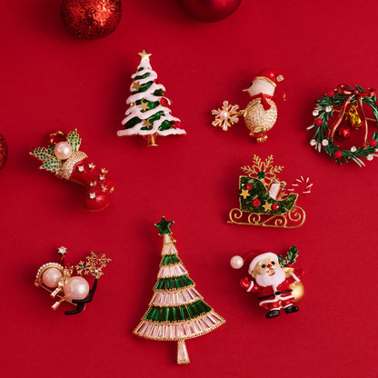 Holiday Christmas Tree Brooch