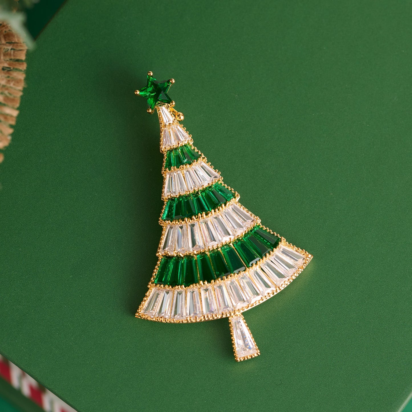 Holiday Vintage Christmas Tree Brooch