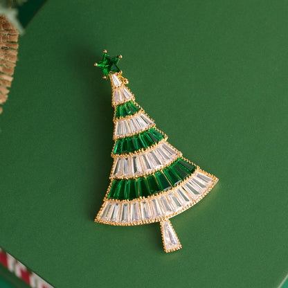 Holiday Vintage Christmas Tree Brooch