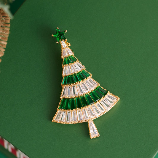 Holiday Vintage Christmas Tree Brooch