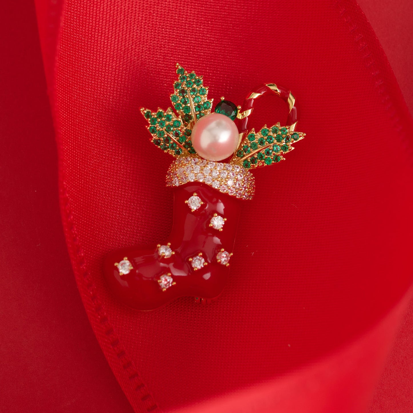 Holiday Stocking Brooch