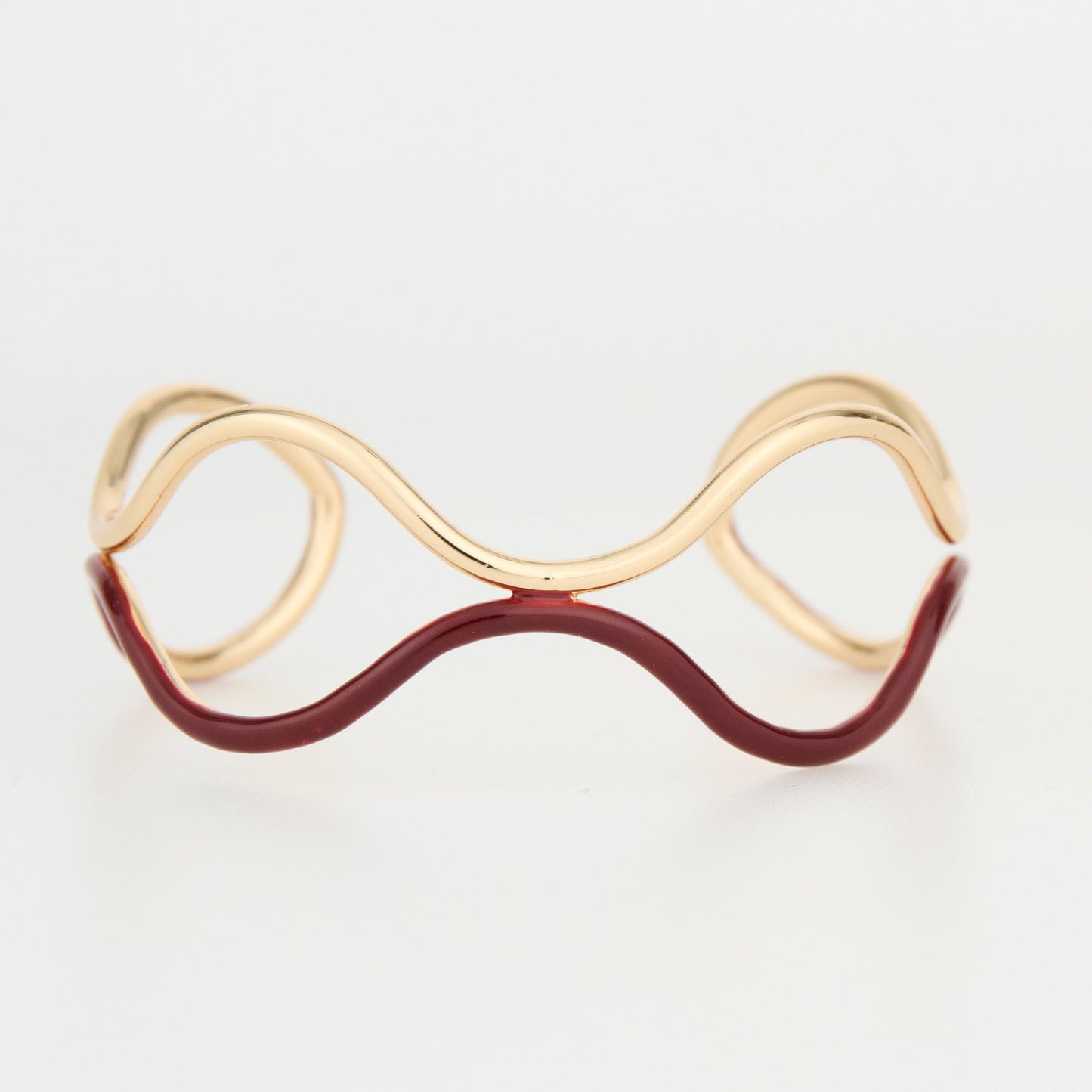 Kaelin Wavy Two Tone Enamel Cuff Bracelet