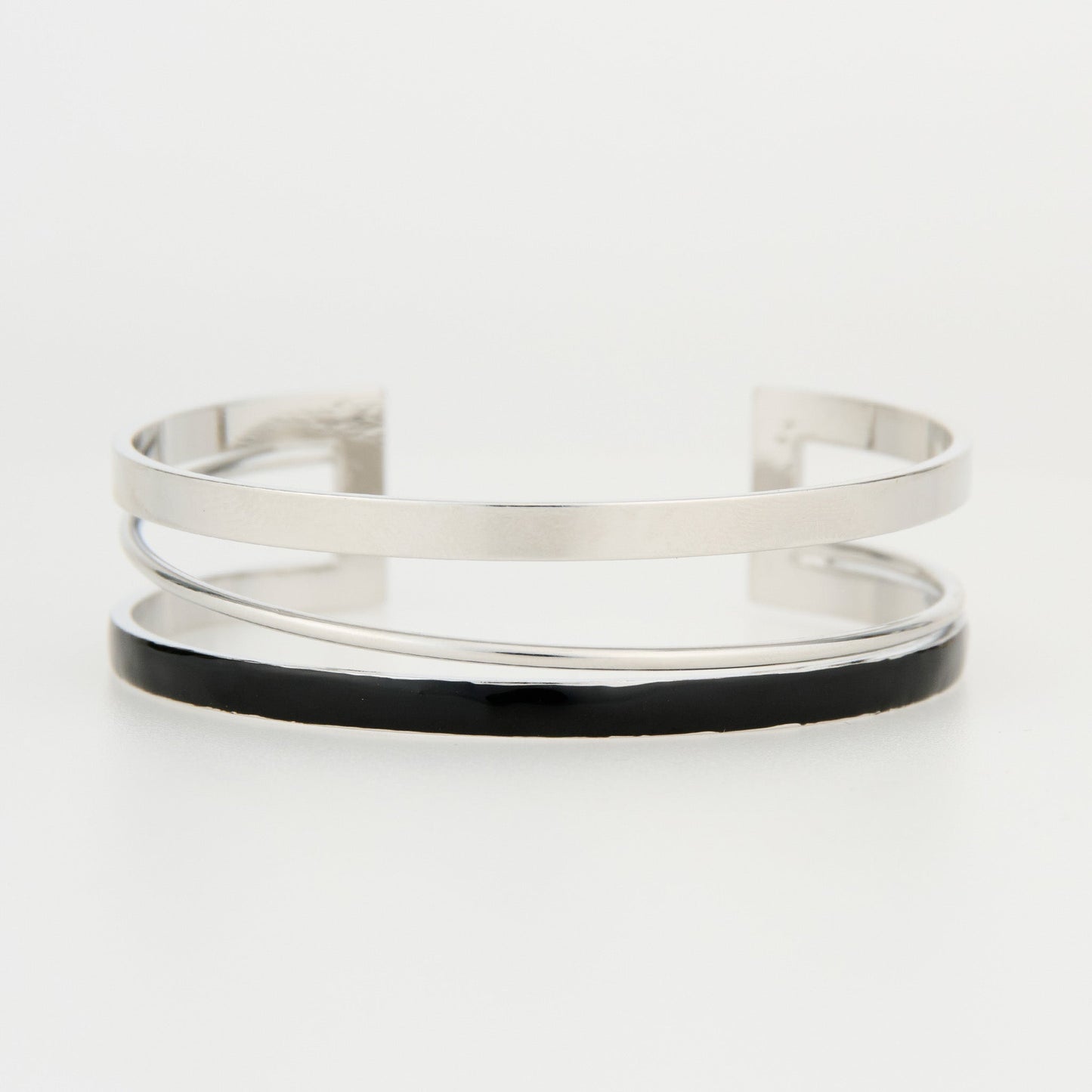 Kaelin Circle Two Tone Enamel Cuff Bracelet