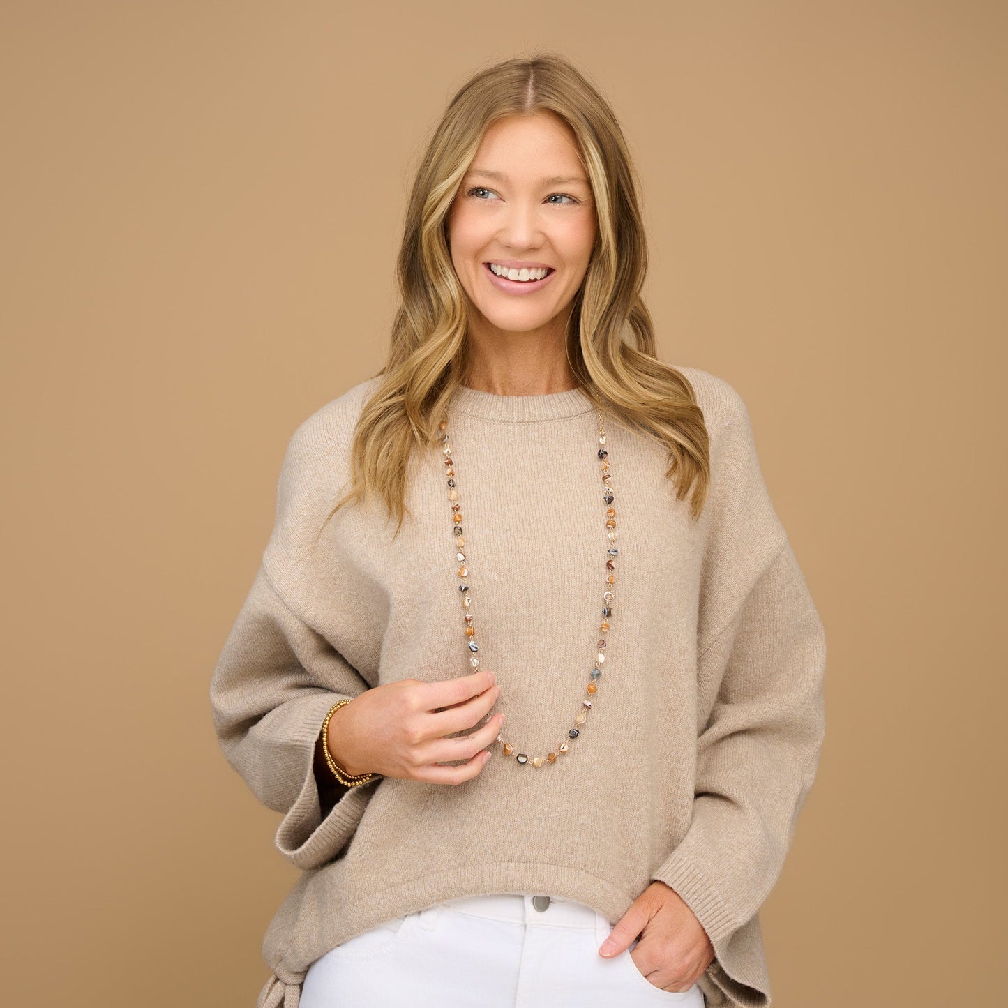 Lucie Beaded Long Necklace
