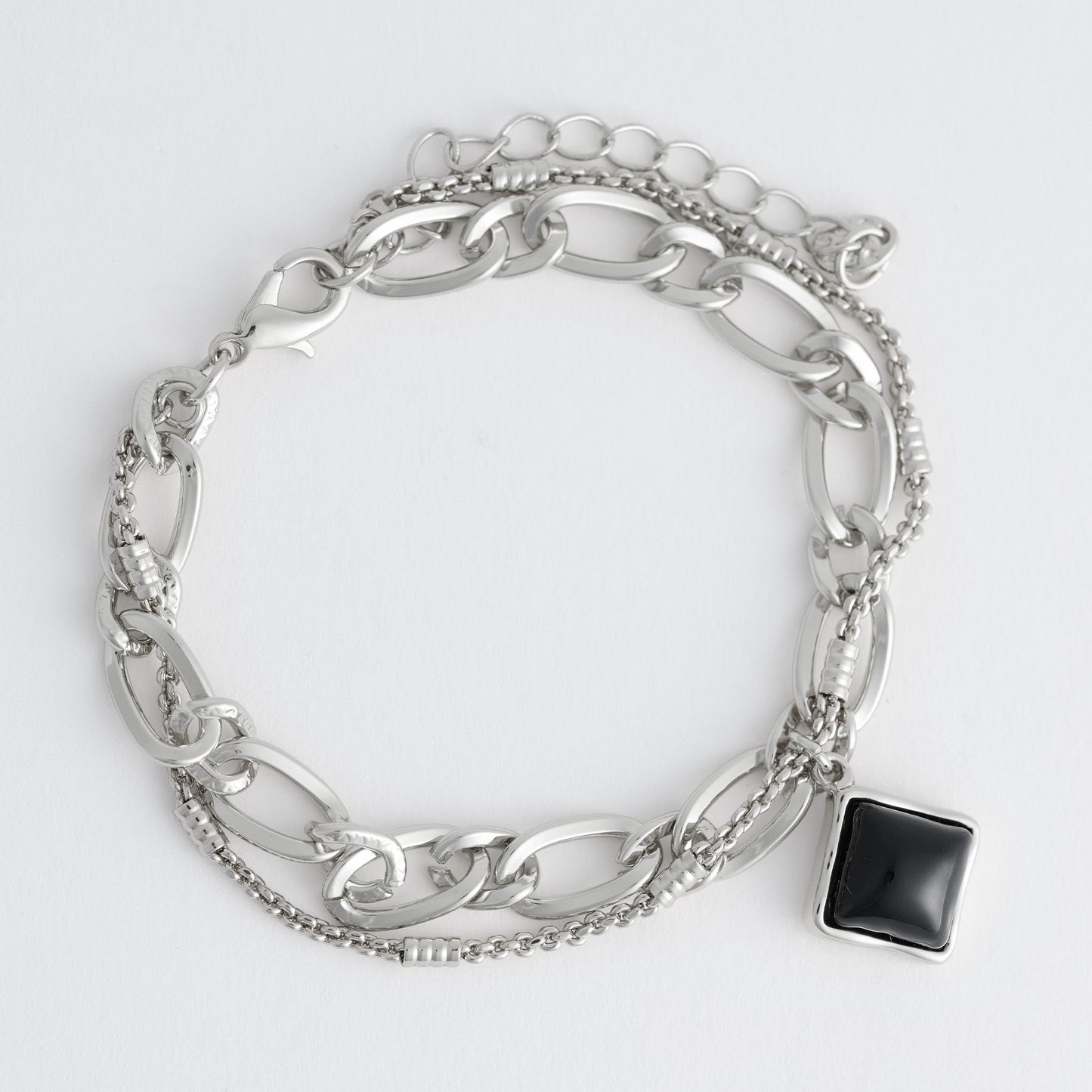 Miah Double Row Enamel Charm Bracelet