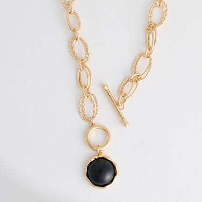 Emmaline Chunky Enamel Charm Pendant Necklace
