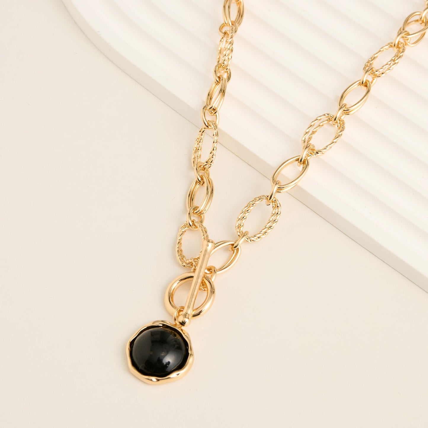 Emmaline Chunky Enamel Charm Pendant Necklace