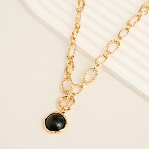 Emmaline Chunky Enamel Charm Pendant Necklace