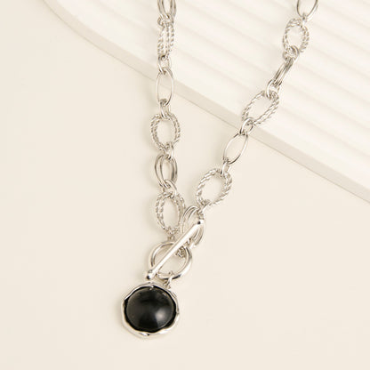 Emmaline Chunky Enamel Charm Pendant Necklace