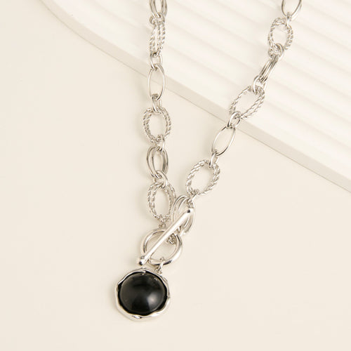 Emmaline Chunky Enamel Charm Pendant Necklace