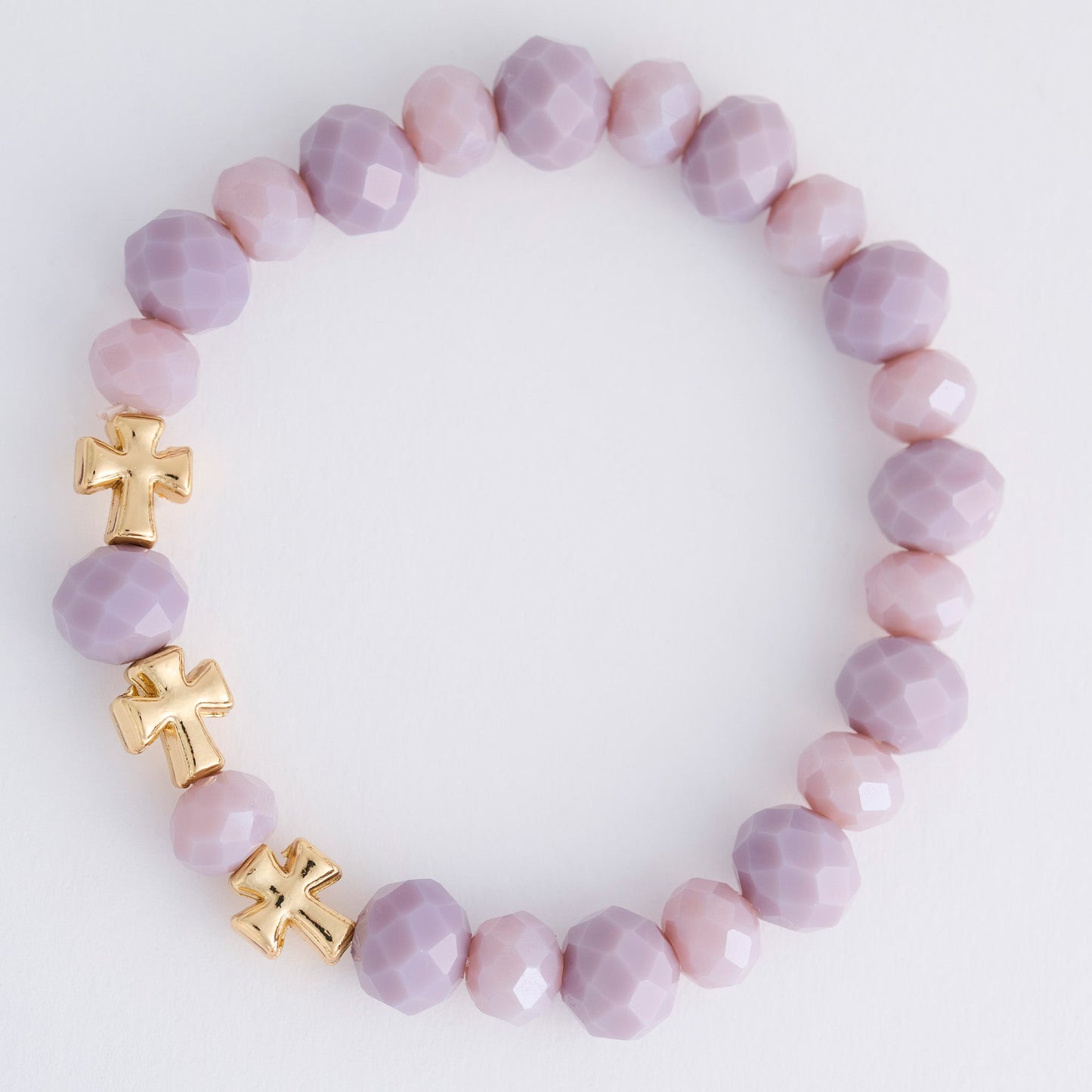 Estelle Cross Bead Stretch Bracelet