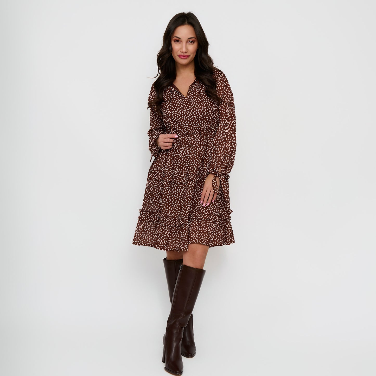 Millie Ruffle Tiered Swing Dress