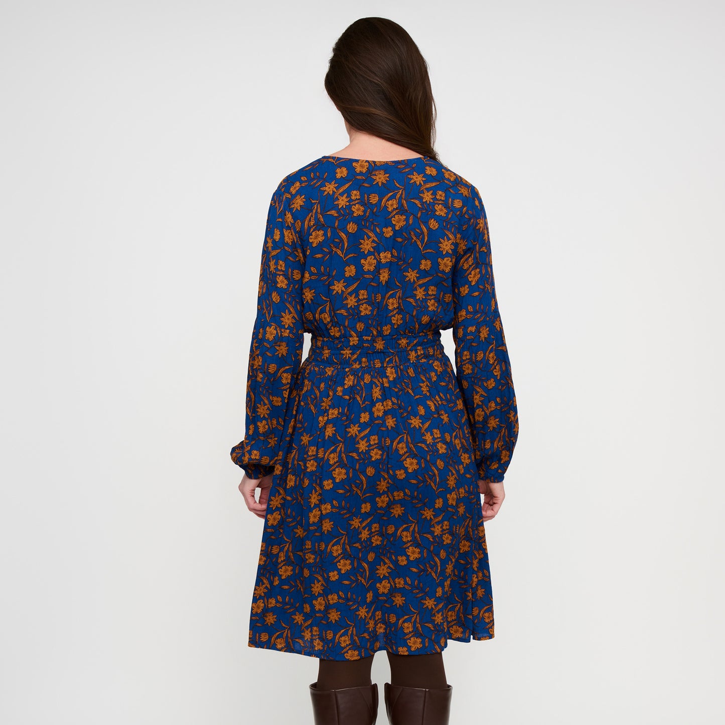 Leana Ruched Empire Waist Midi Dress