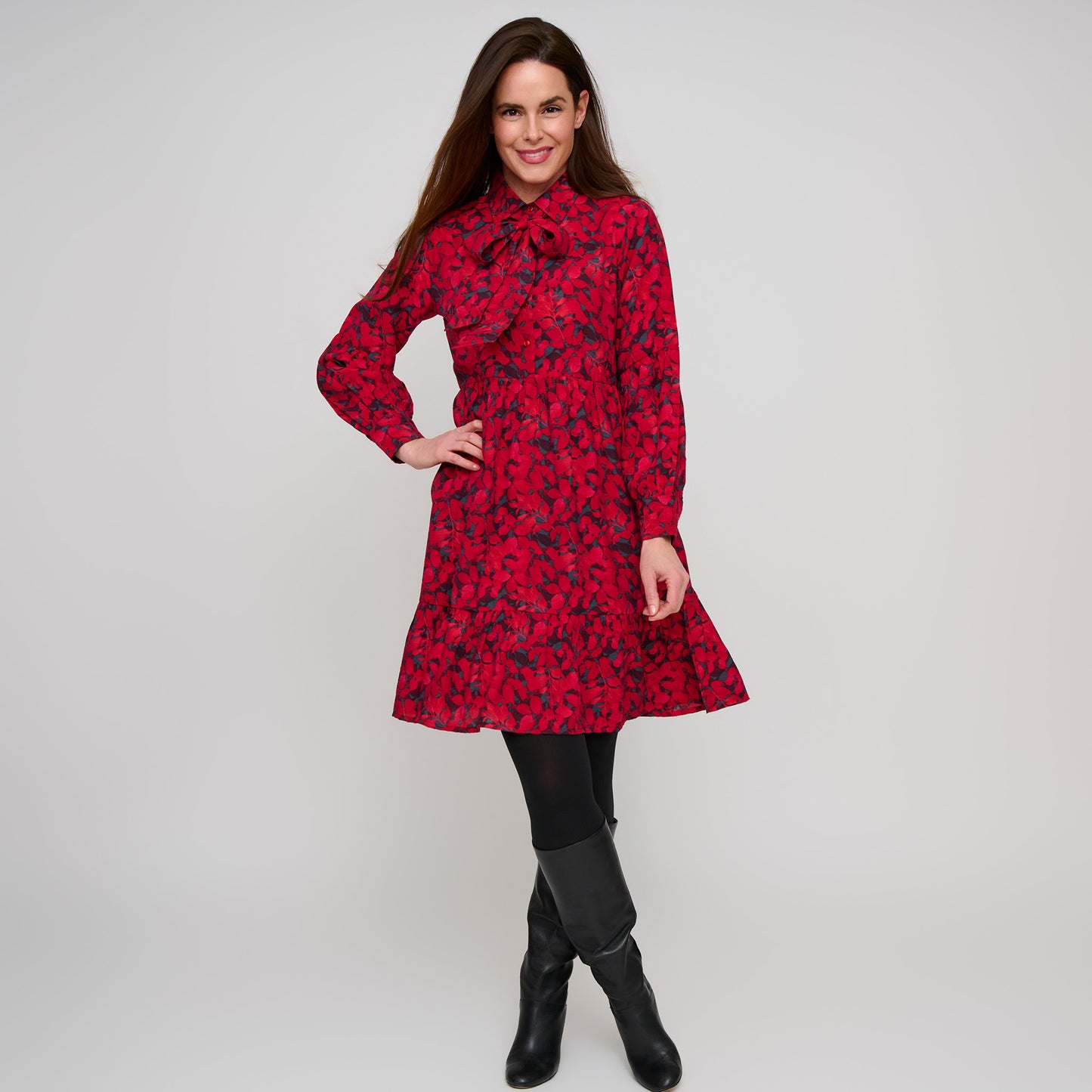 Adair Button Up Tiered Dress