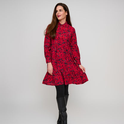 Adair Button Up Tiered Dress