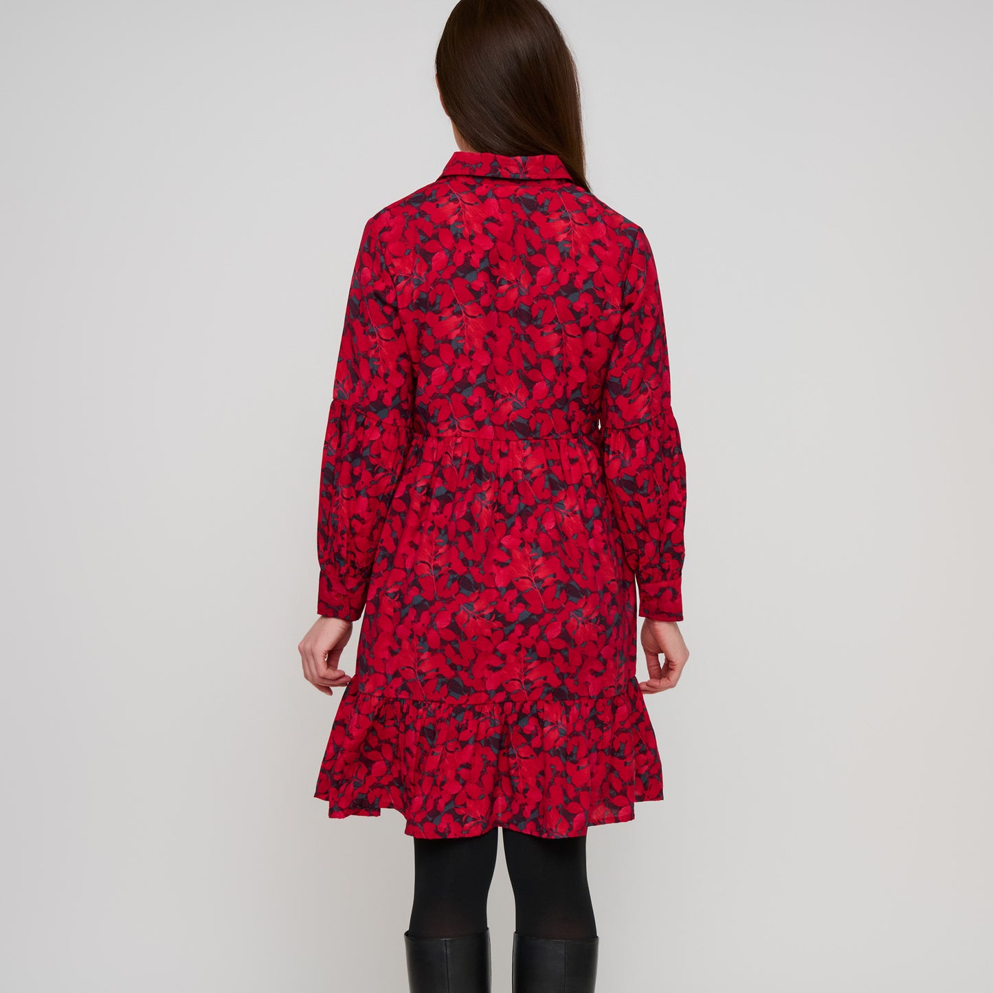 Adair Button Up Tiered Dress