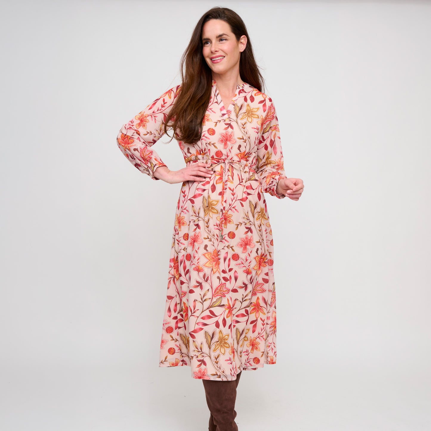 Celeste Tie Waist Midi Dress