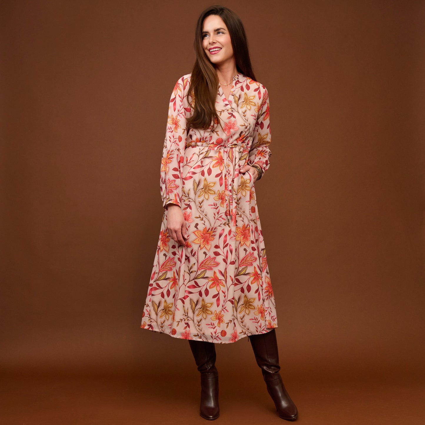 Celeste Tie Waist Midi Dress