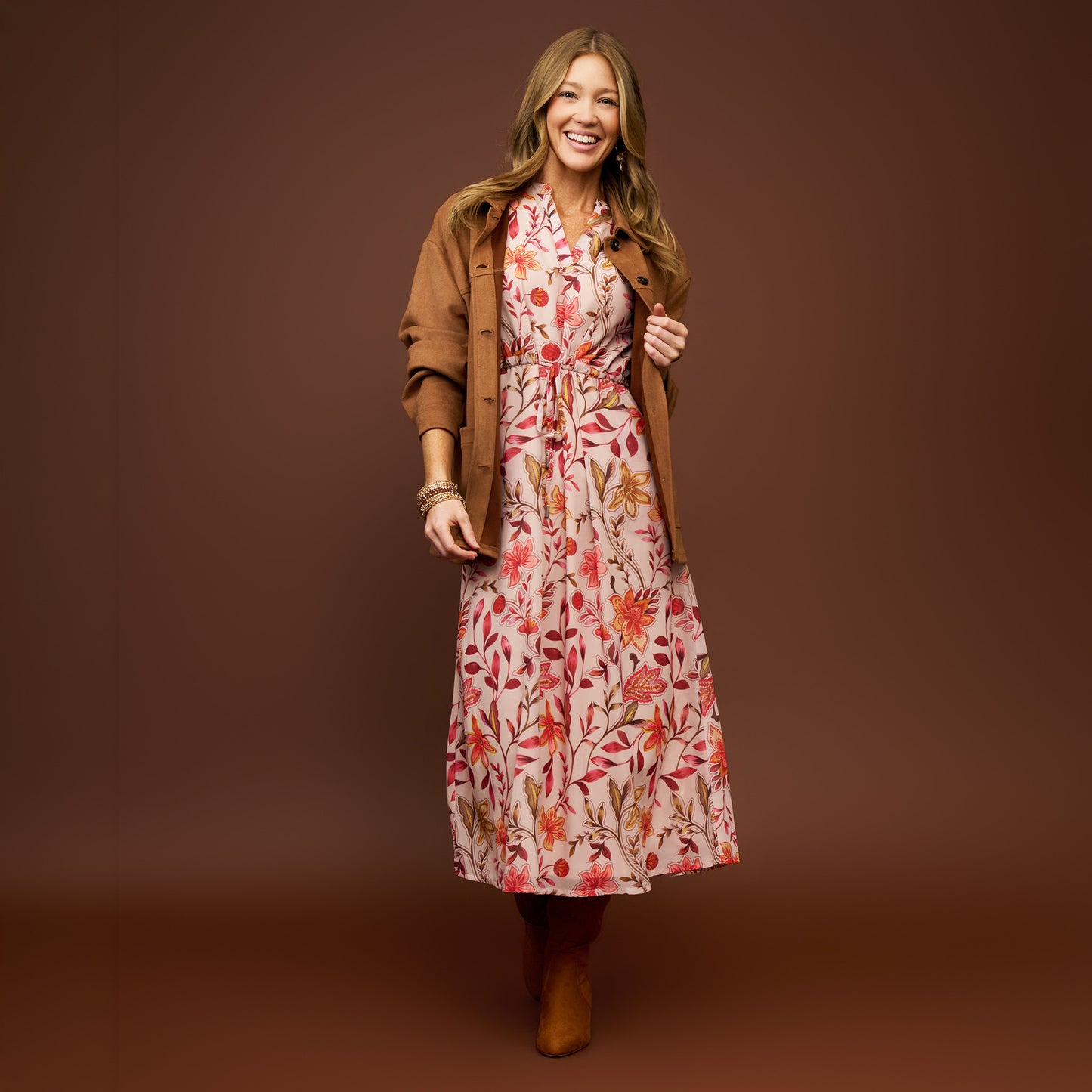 Celeste Tie Waist Midi Dress