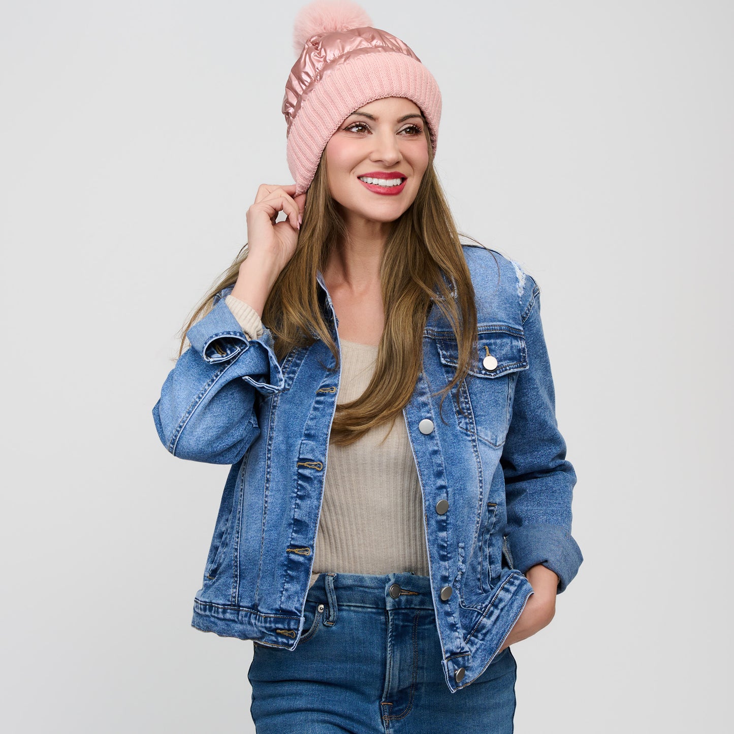Sadi Distressed Button Up Denim Jacket