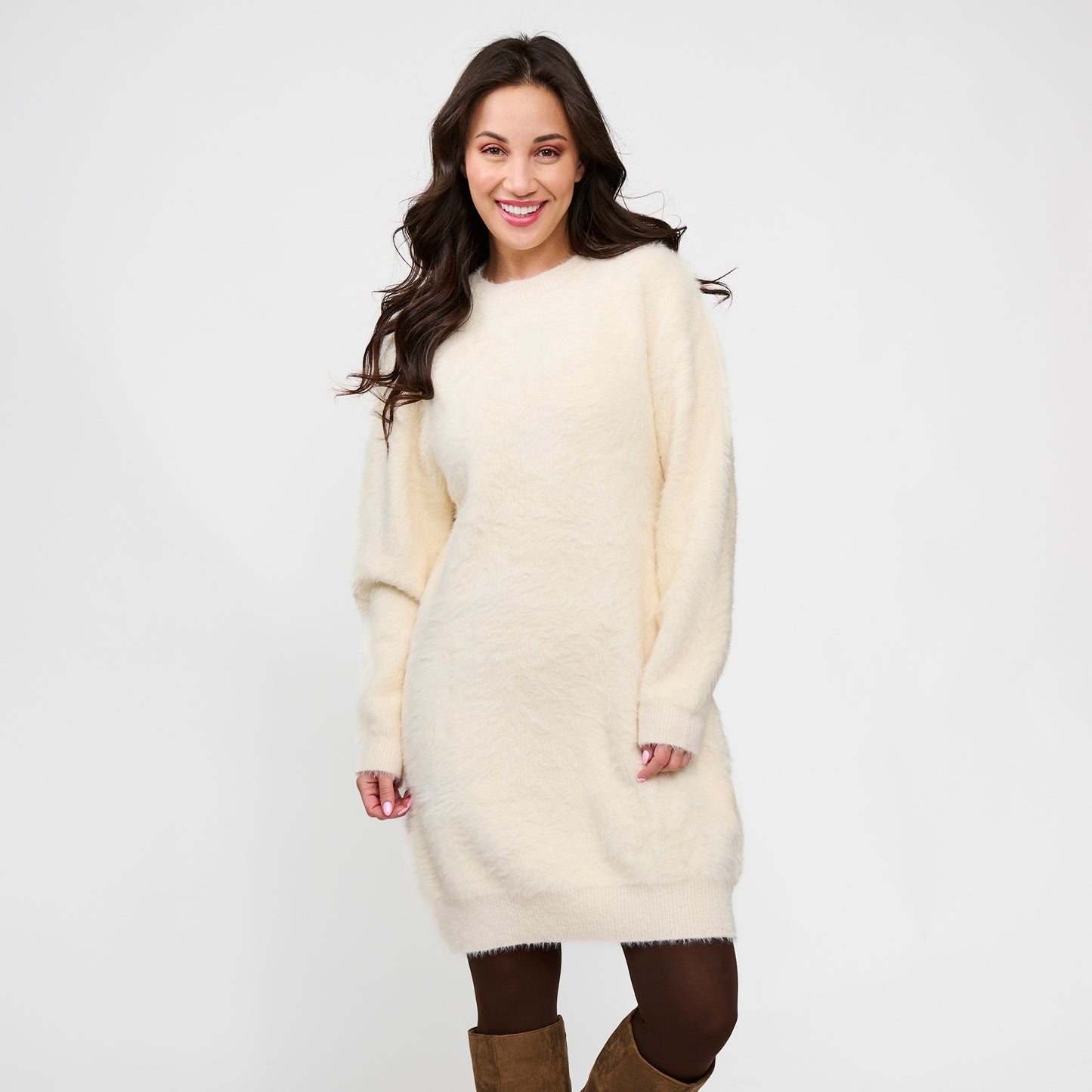 Jovie Fuzzy Knit Sweater Dress