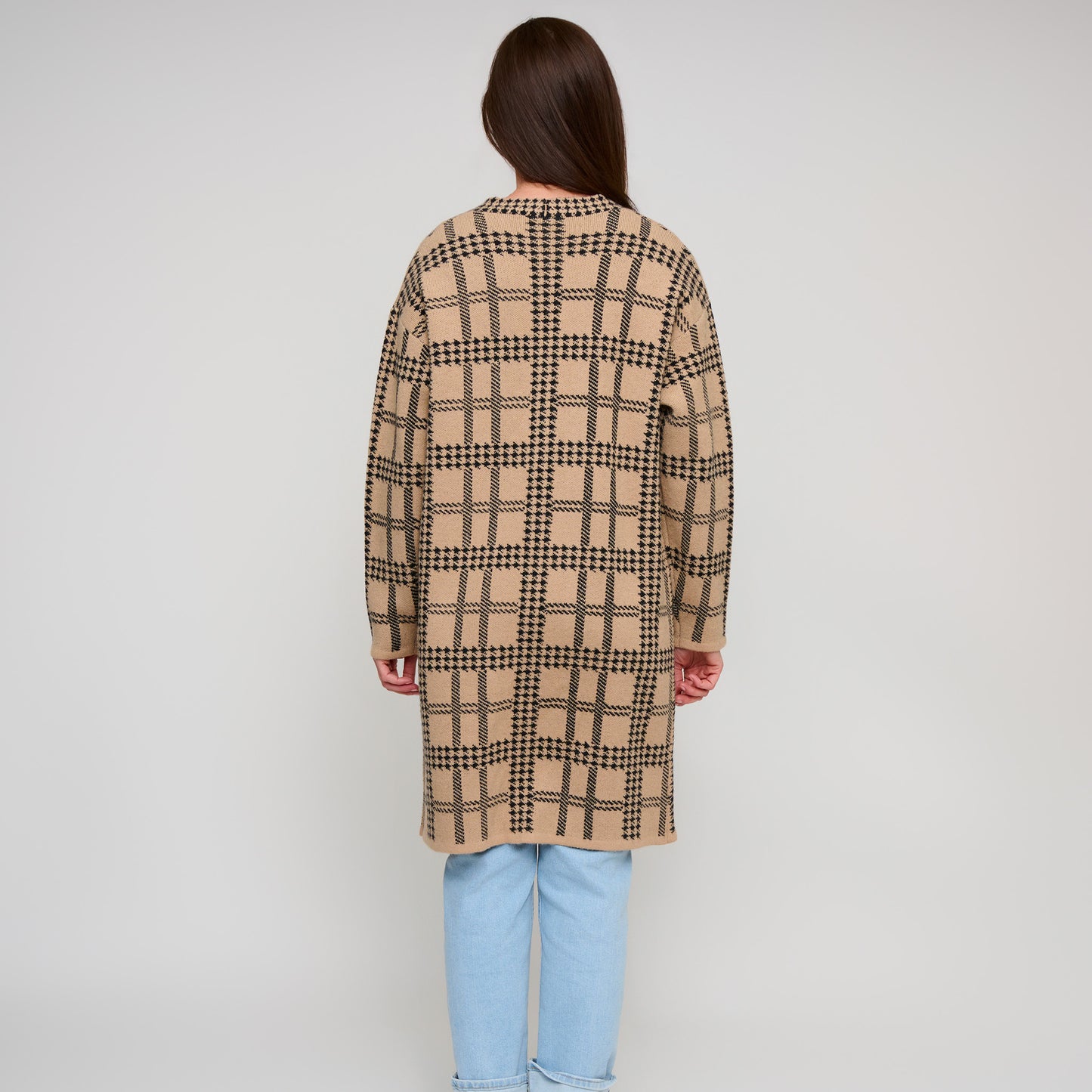 Shaye Houndstooth Plaid Cardigan