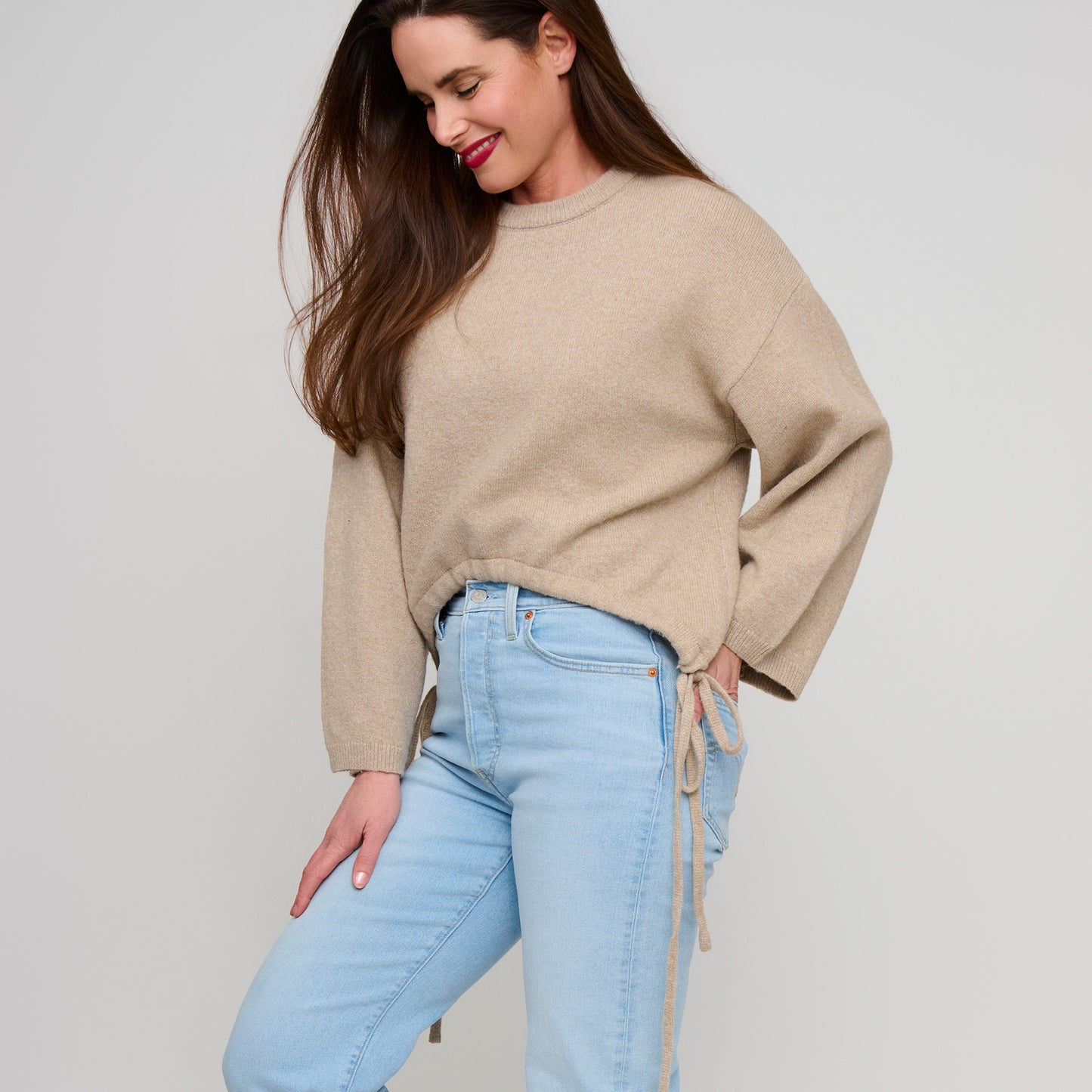 Sloane Drawstring Hem Sweater