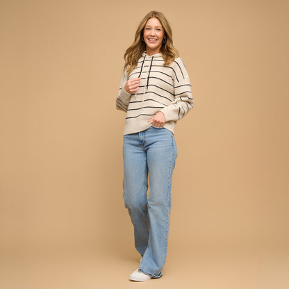 Cohen Striped Knit Hoodie