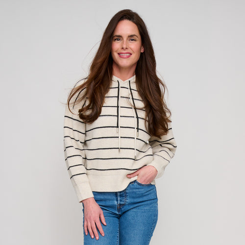 Cohen Striped Knit Hoodie