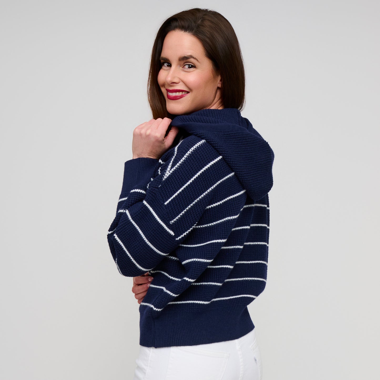 Cohen Striped Knit Hoodie