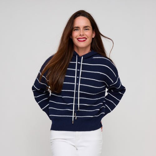 Cohen Striped Knit Hoodie